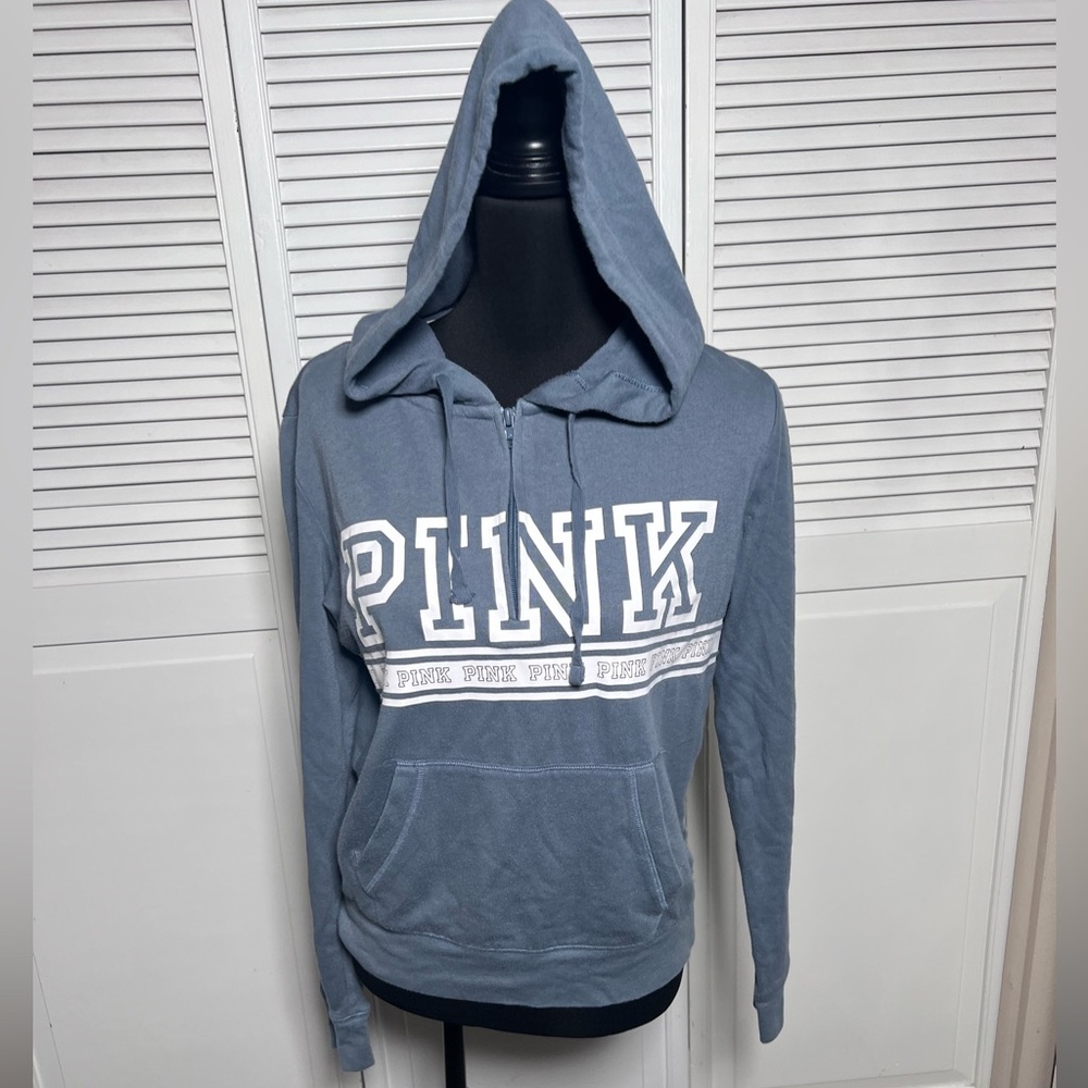 PINK Victoria Secret Half Zip Pullover Hoodie w/ Pocket